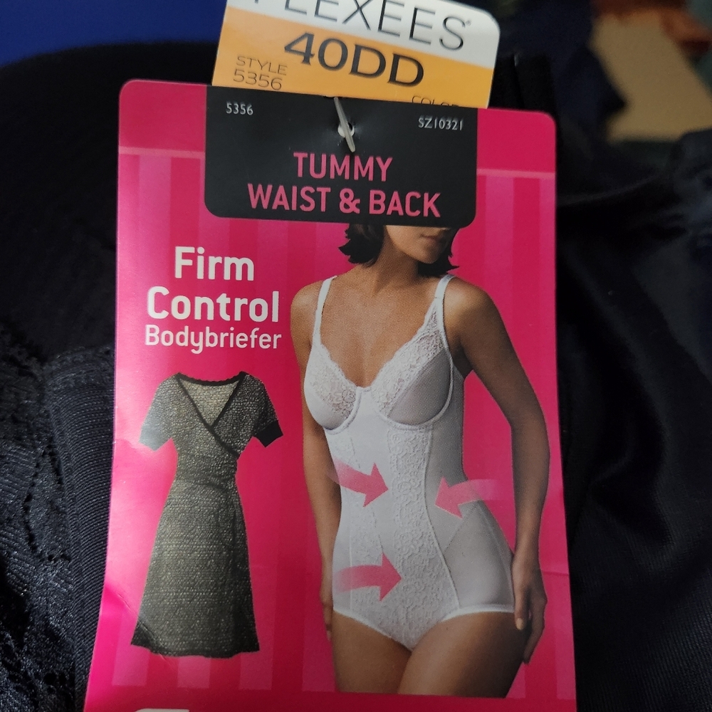 Flexees by Maidenform Firm Control Bodybriefer in Black 40DD FP018